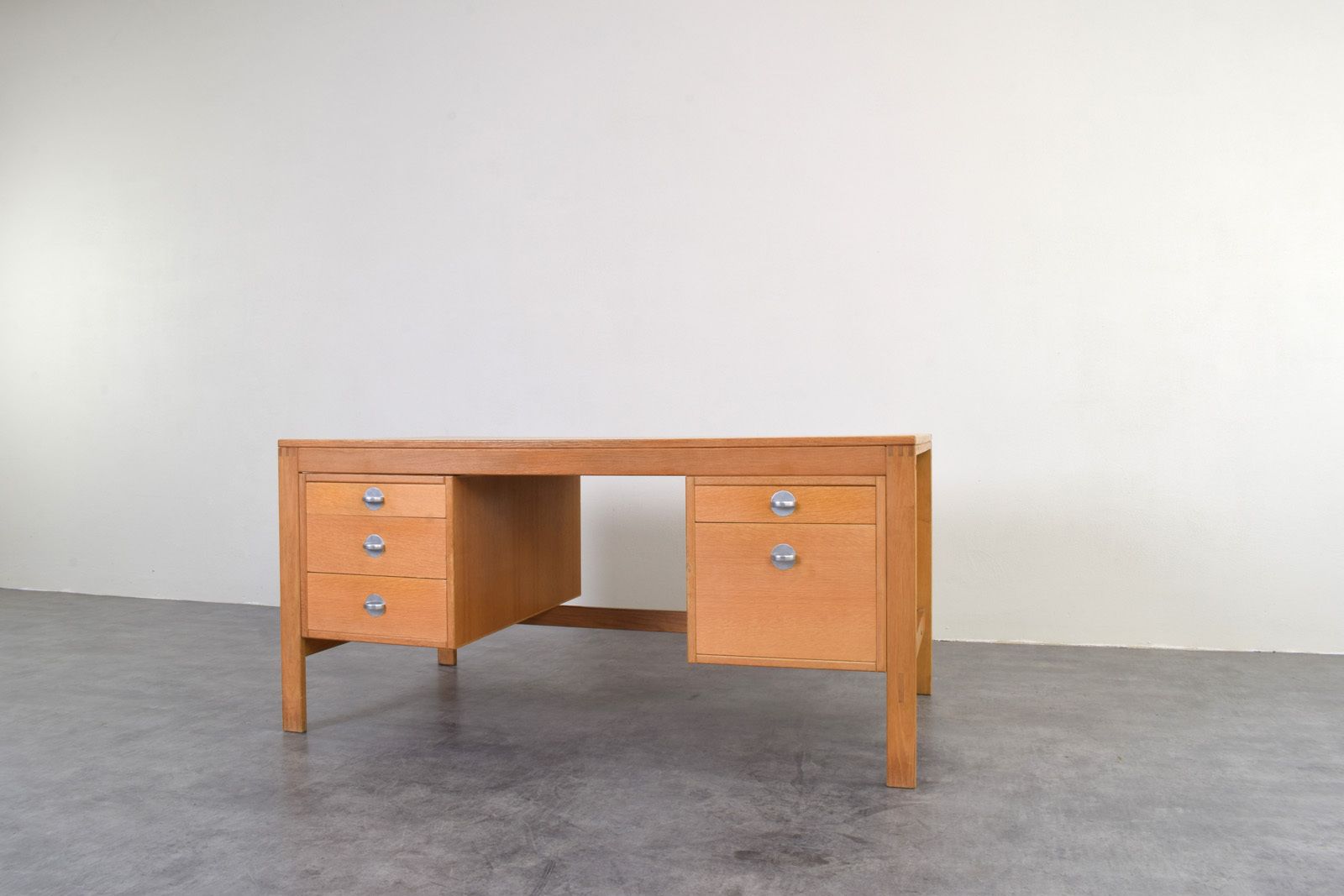photo furniture Mid Century Oak Desk By Chr. Rasmussen For Randers Møbelfabrik, 1970s.