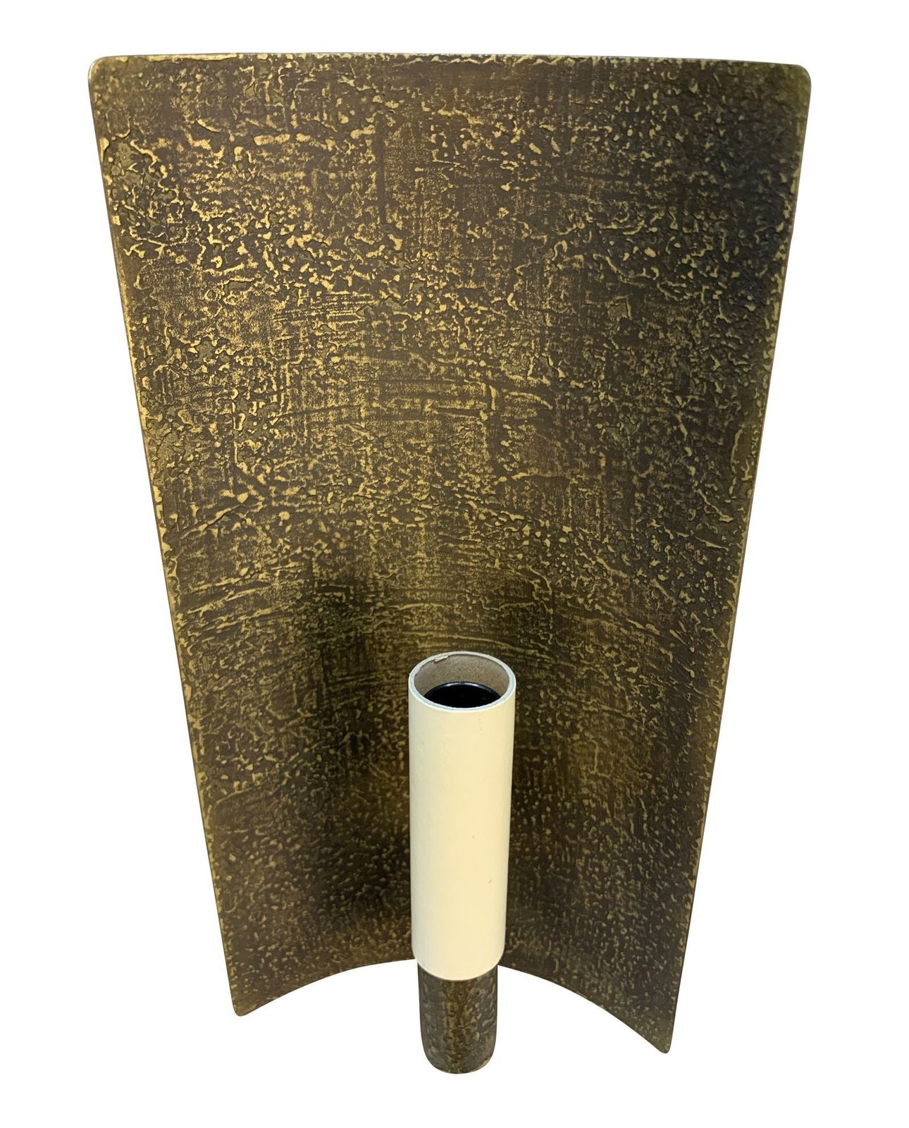 A Set Of Four French Wall Sconces In A Beaten Brass Finish photo Lighting
