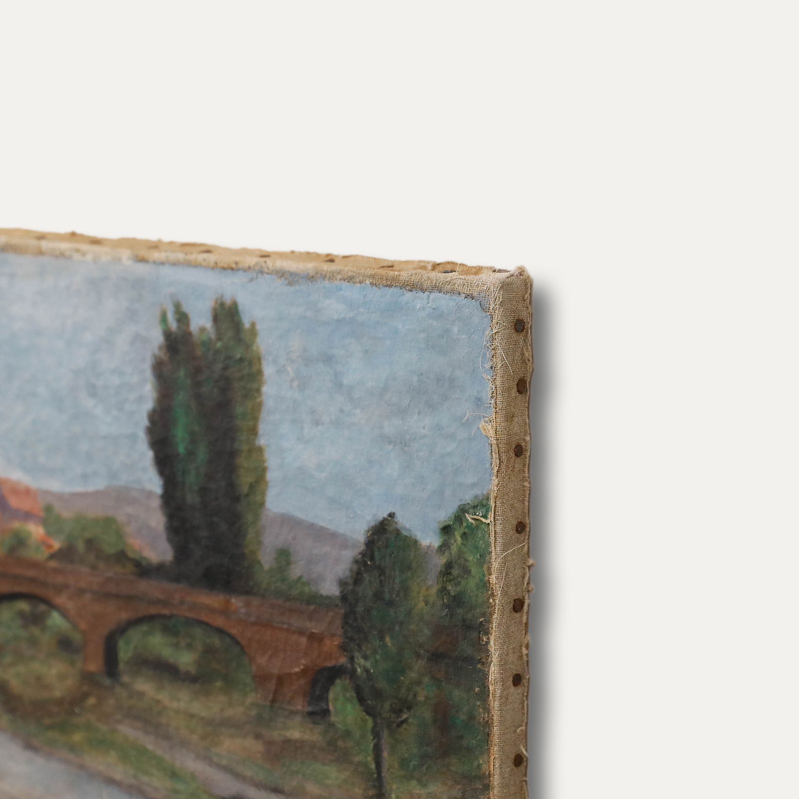 Mid 20th Century Oil View Of The Bridge photo 250.0