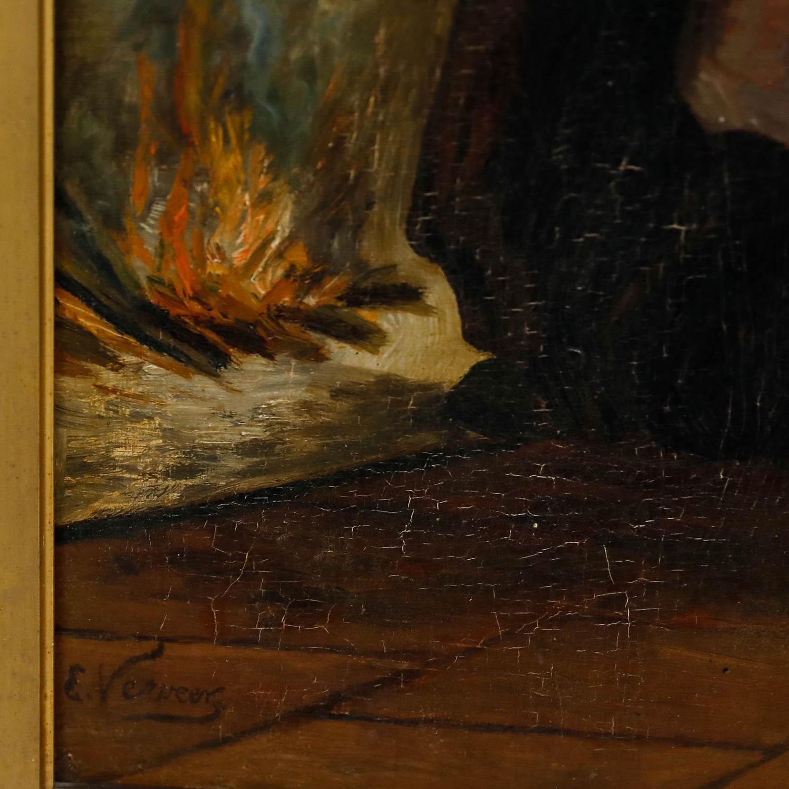 Elchanon Leonardus Verveer (1826 1900) Dutch School Oil, By The Fire photo buy