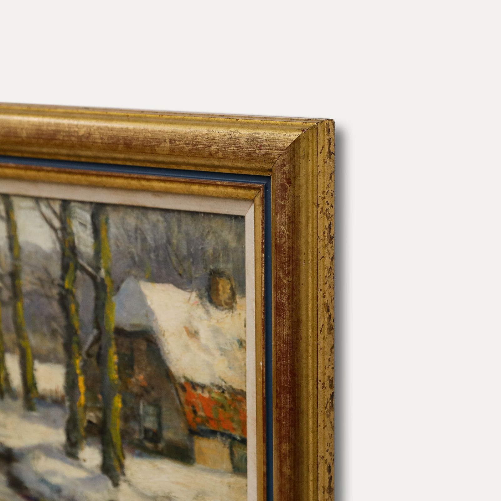 Louis Willem Van Soest (1867 1948) Framed 1948 Oil, Winter Cottage photo 395.0