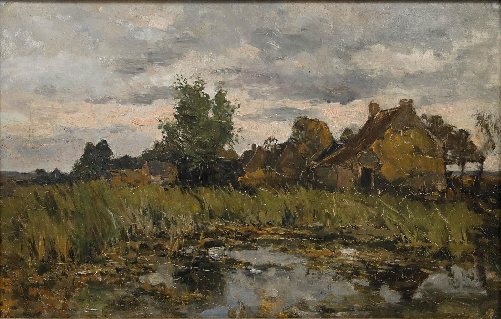 Egbert Rubertus Derk Schaap (1862 1939) Framed Oil, Villa Nova In Ankeveen photo furniture