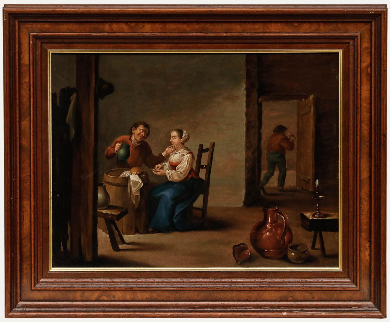 After David Teniers The Younger (1610 1690) 19th Century Oil, A Tavern Scene