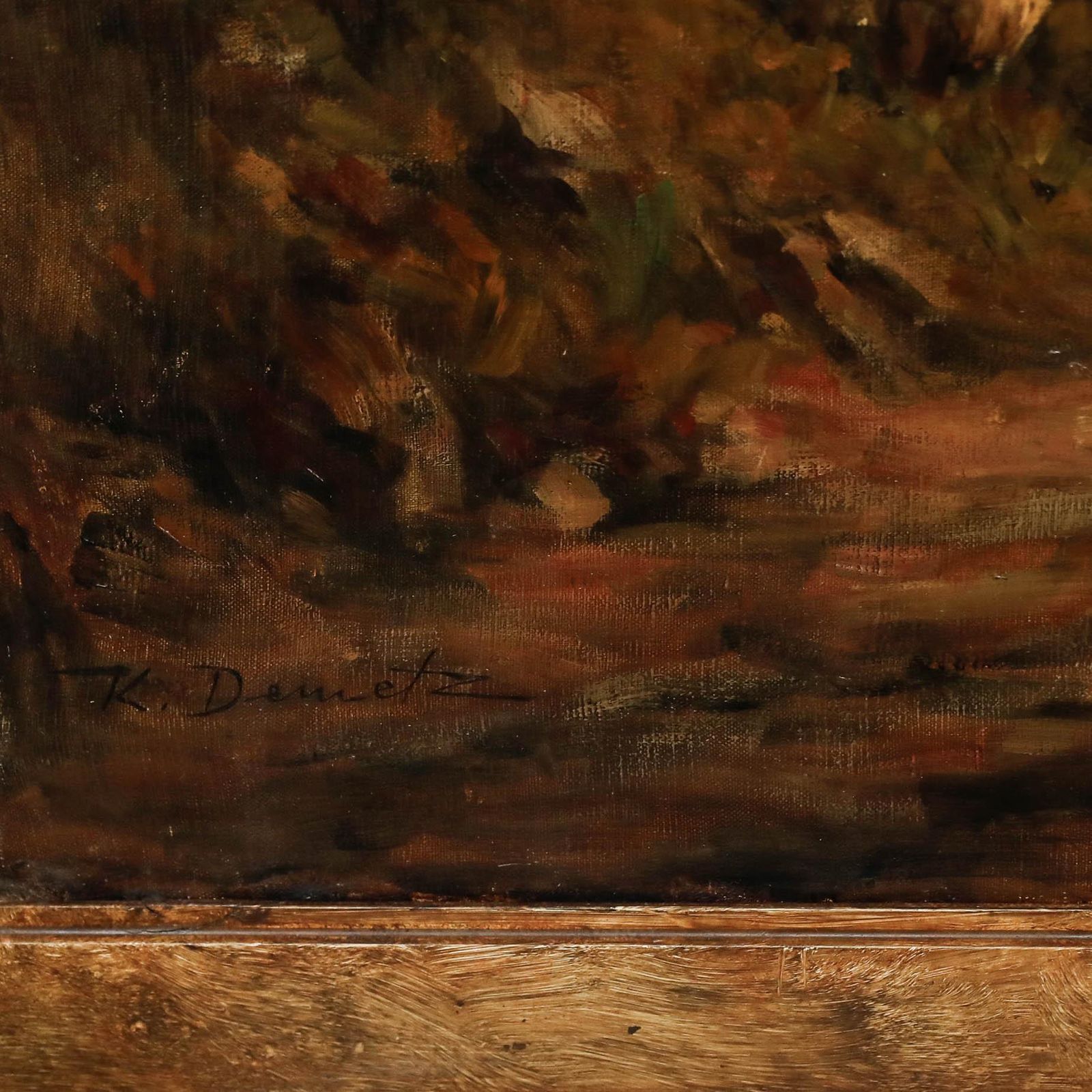 Karl Demetz (1909 1986) Framed Mid 20th Century Oil, Herding At Dusk photo buy