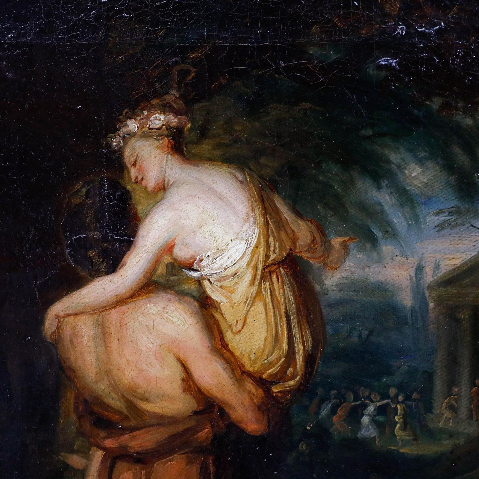 Lambert Joseph Mathieu (1804 1861) 19th Century Oil, Bacchus And Ariadne photo 795.0