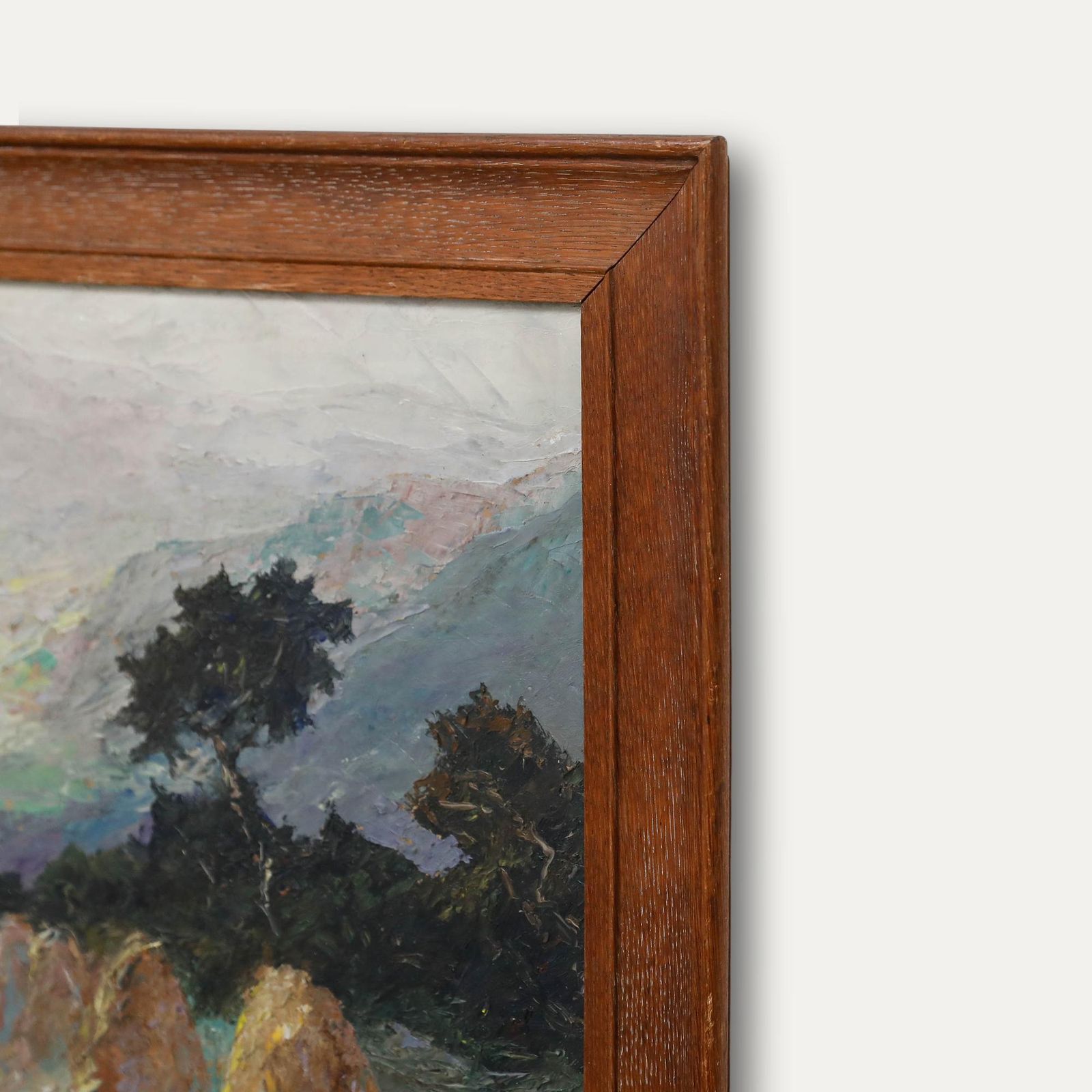 Heinz Wetzel (1858 1913) Framed Early 20th Century Oil, Golden Haystacks photo vinterior