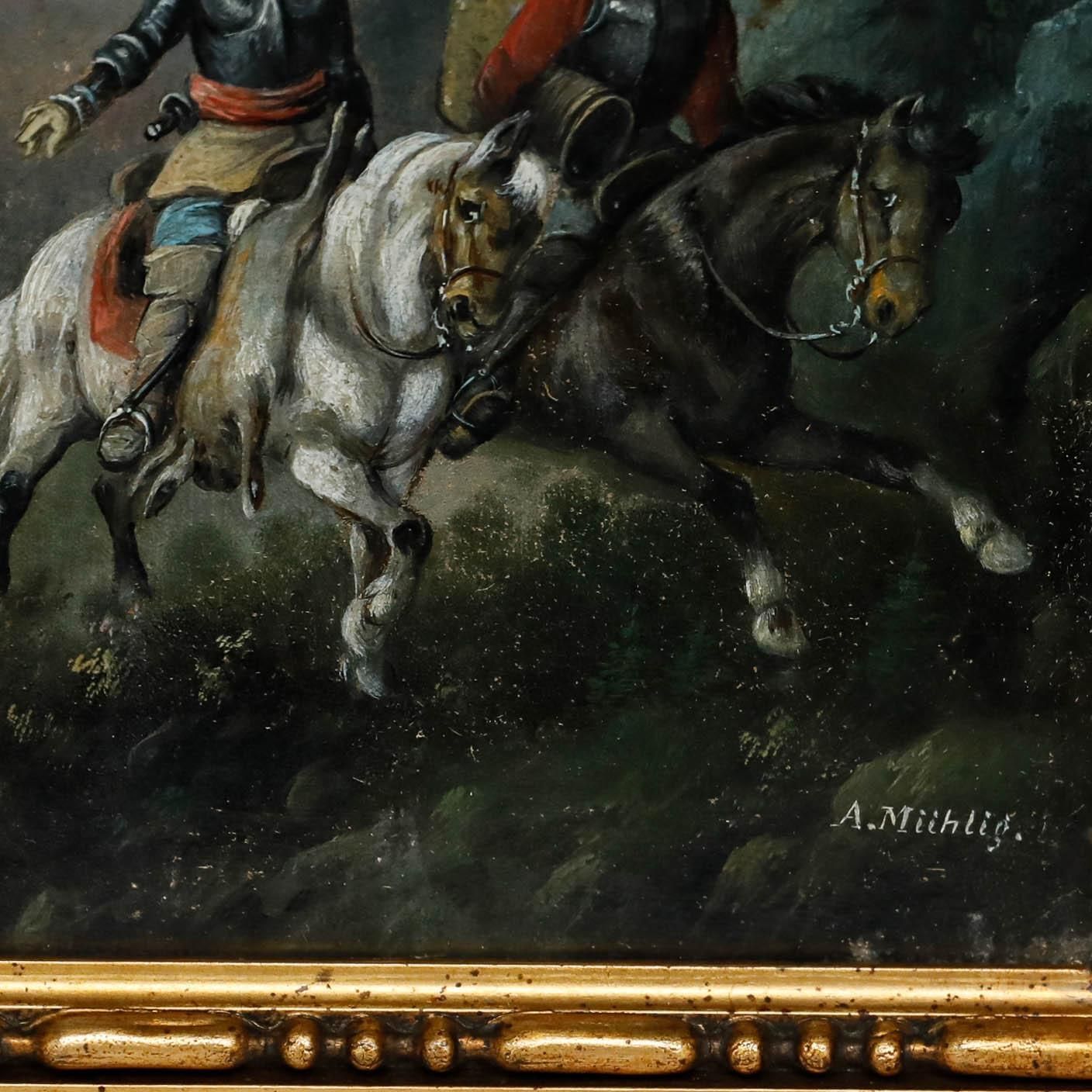 After Meno Mühlig (1823 1873) Late 19th Century Oil, Lenny At The Pass photo buy