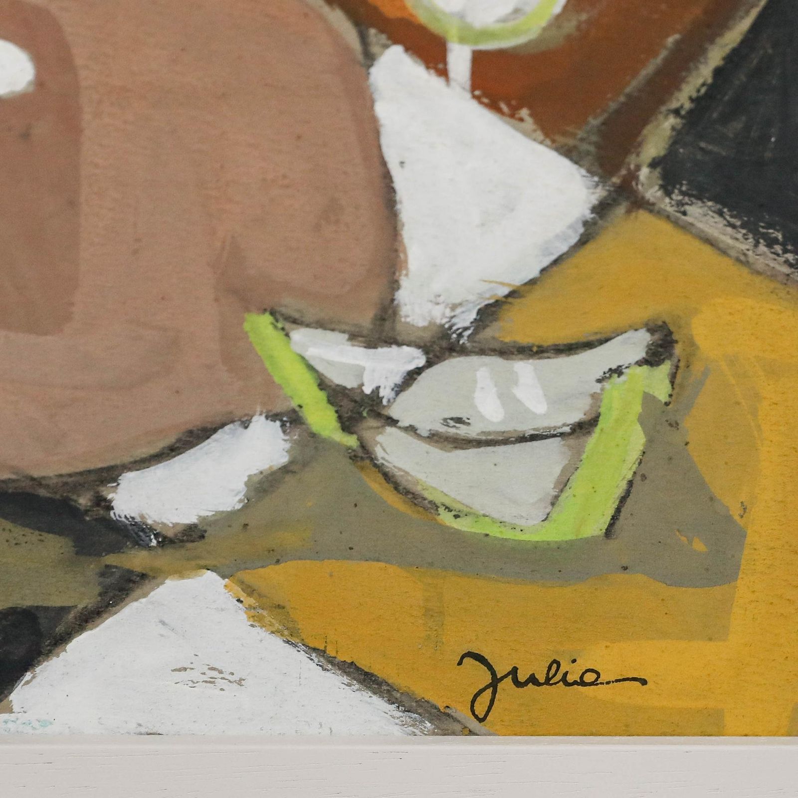 Christian Julia (1921 1991) Mid 20th Century Gouache, Fruits And Forms II photo vintage