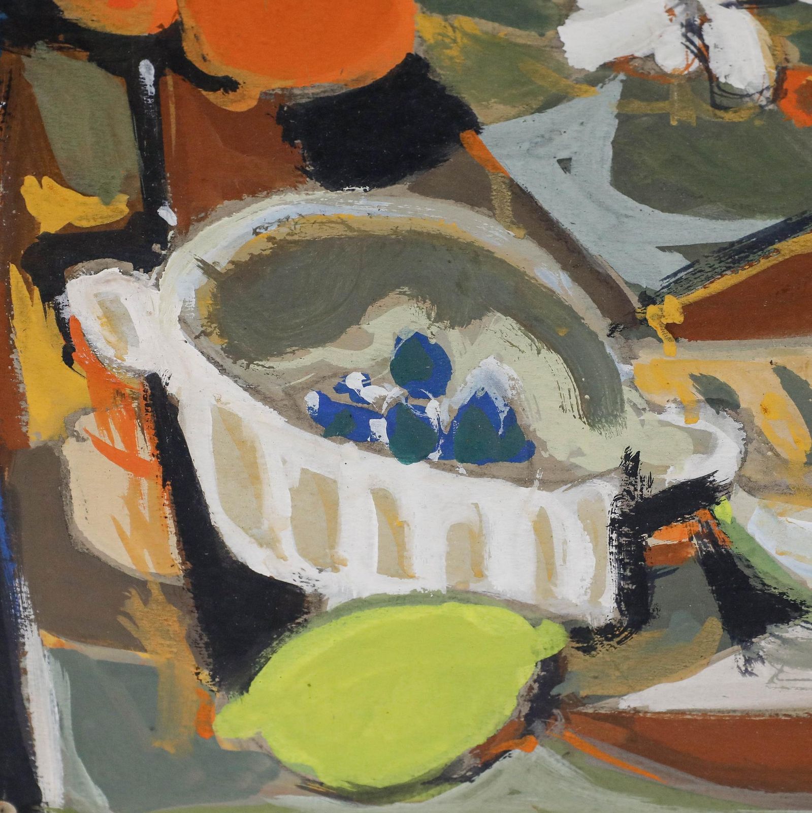 Christian Julia (1921 1991) Mid 20th Century Gouache, Fruits And Forms I photo 850.0