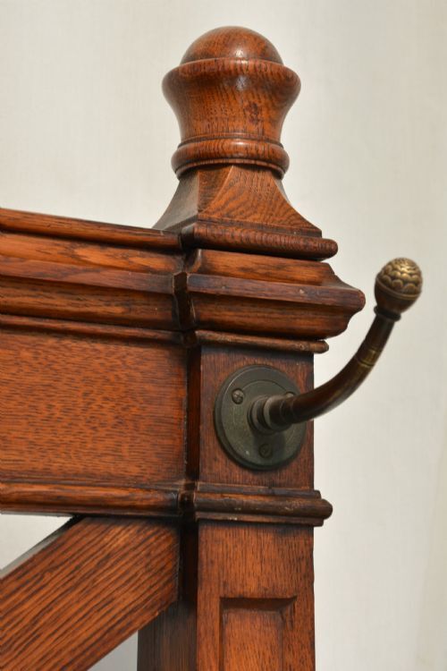 2313.0 English Victorian Gothic Coat Stand Oak Hall Stand In The Manner Of Pugin photo