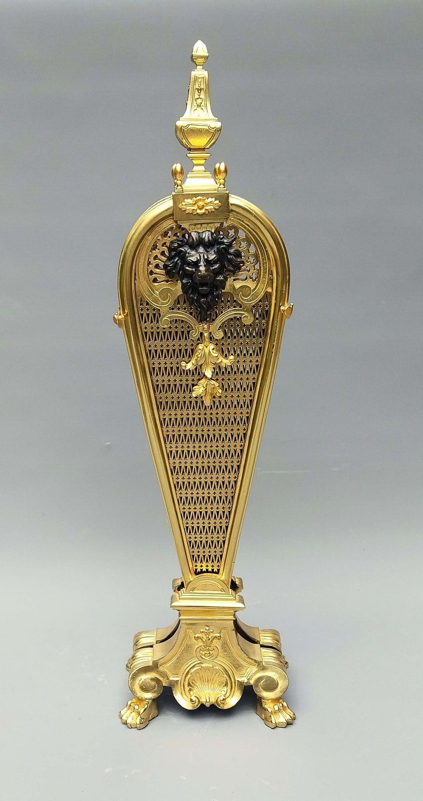 Large Gilt Bronze Antique French Peacock Firescreen By Bouhon Freres Louis Xv1 Style photo furniture