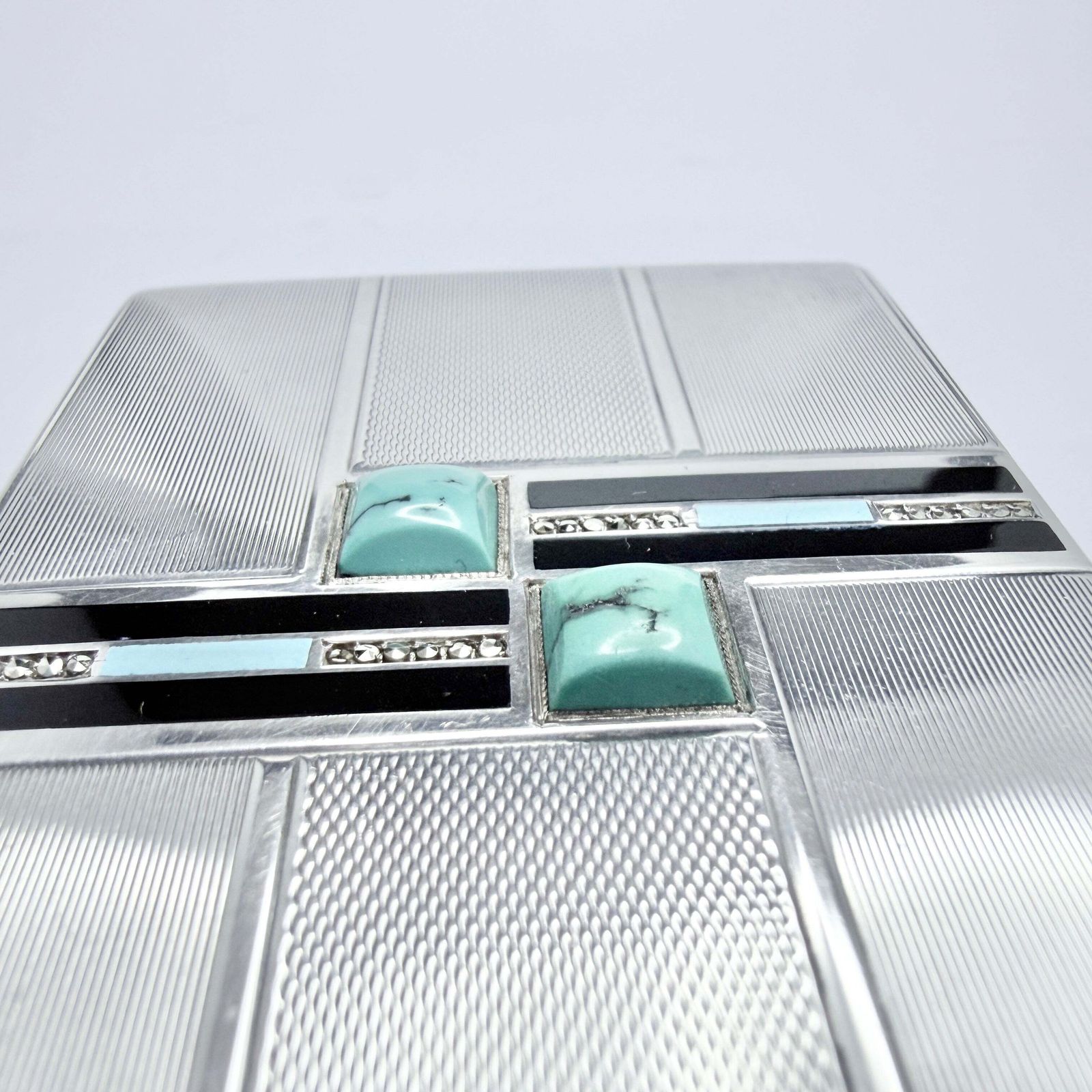Austria Ca 1930. Vintage Art Deco Sterling 935 Silver Cigarette Case. photo for sale