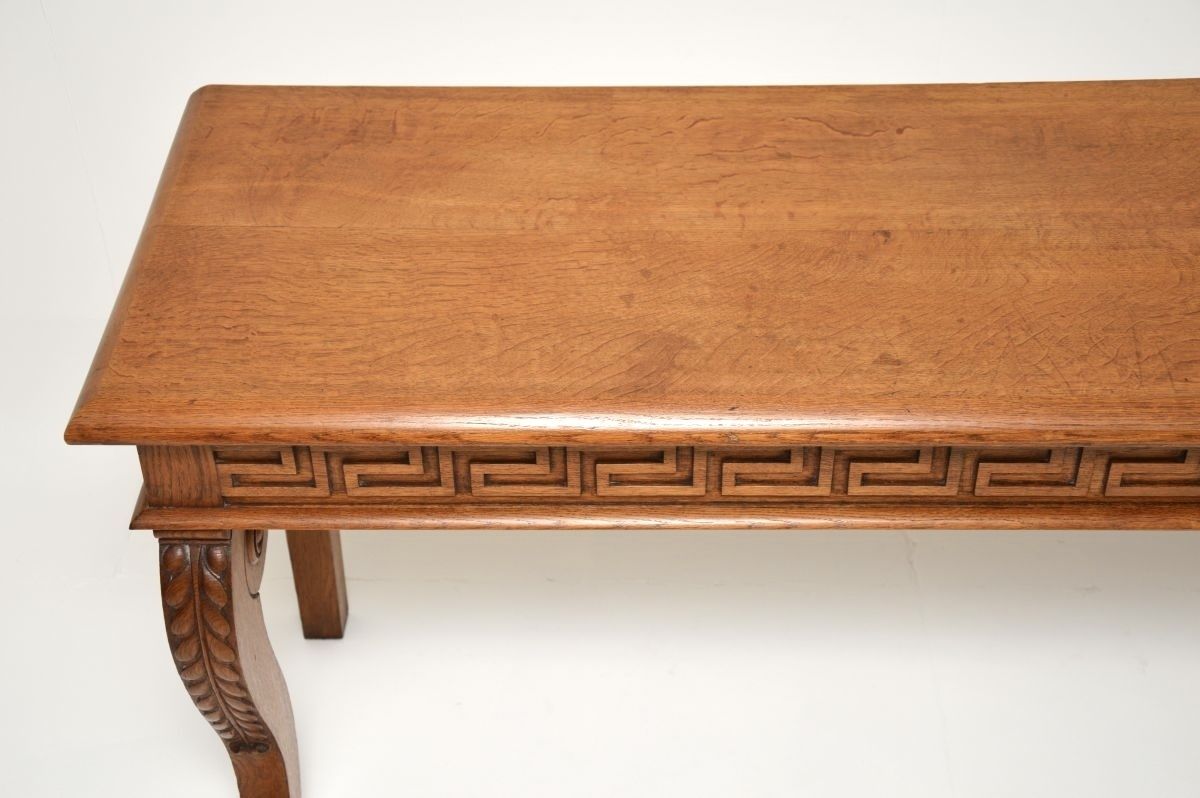 Antique Victorian Carved Oak Console Table photo vinterior
