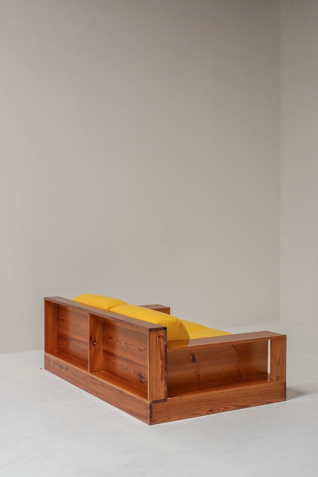 Italian Wooden 2 Seater Lounge Chair, 1970s photo Furniture