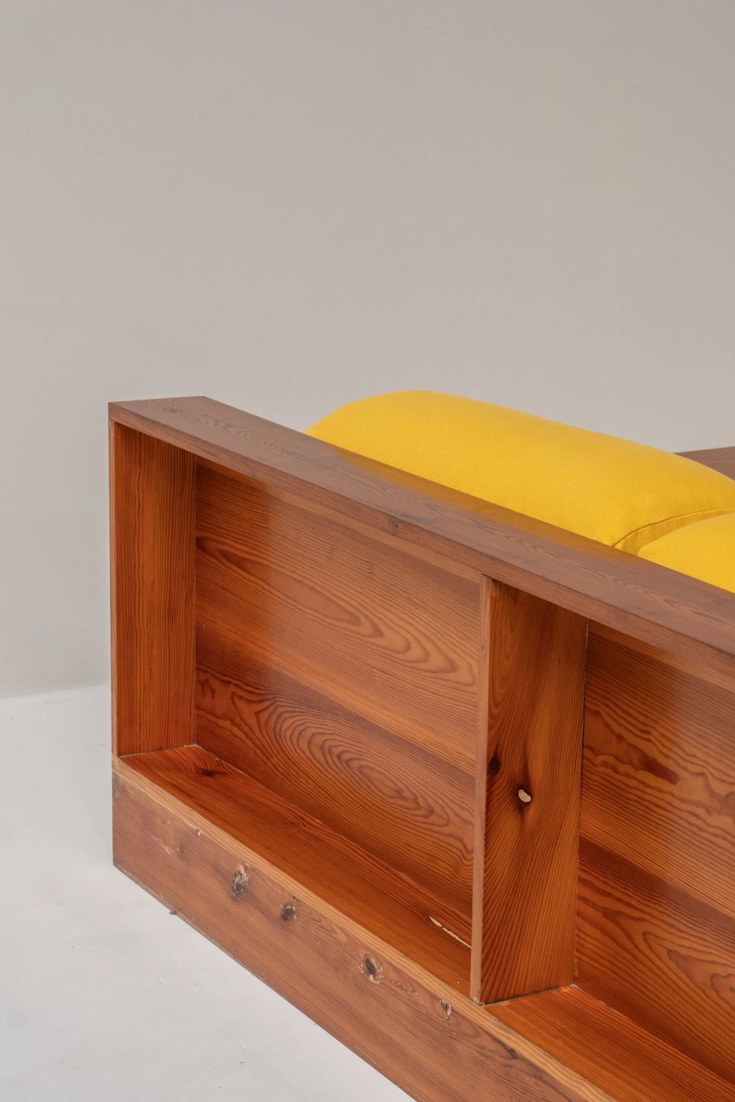 Italian Wooden 2 Seater Lounge Chair, 1970s photo vinterior