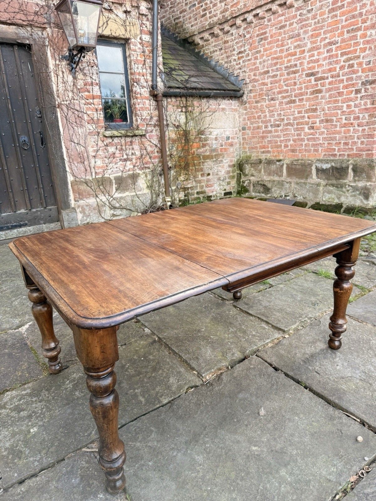 Original English Country Antique Rustic Telescopic Extending Dining Table 1850c photo furniture