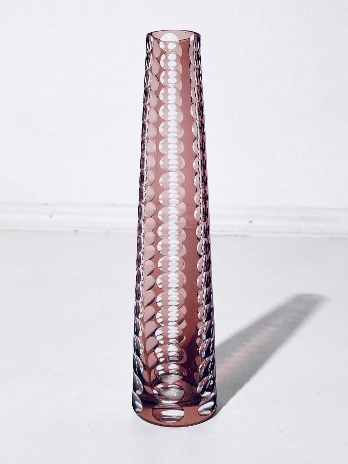 1920s Amethyst Carl Hosch Glass Vase Art Deco Steinschönau Bohemia / Antique Decor photo for sale