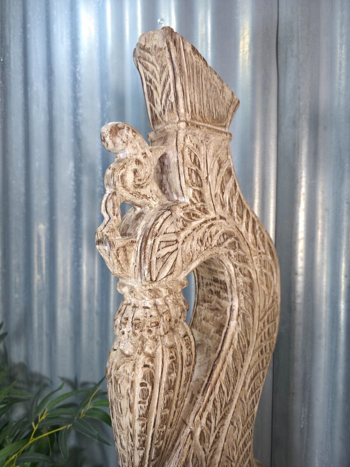 Pair Of Antique 19th Century Indian Hand Carved Wooden Architectural Corbels photo 325.0