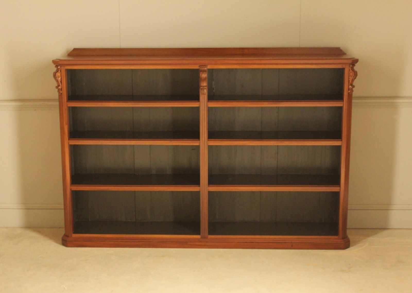 A Good Quality Victorian Mahogany Open Bookcase photo furniture