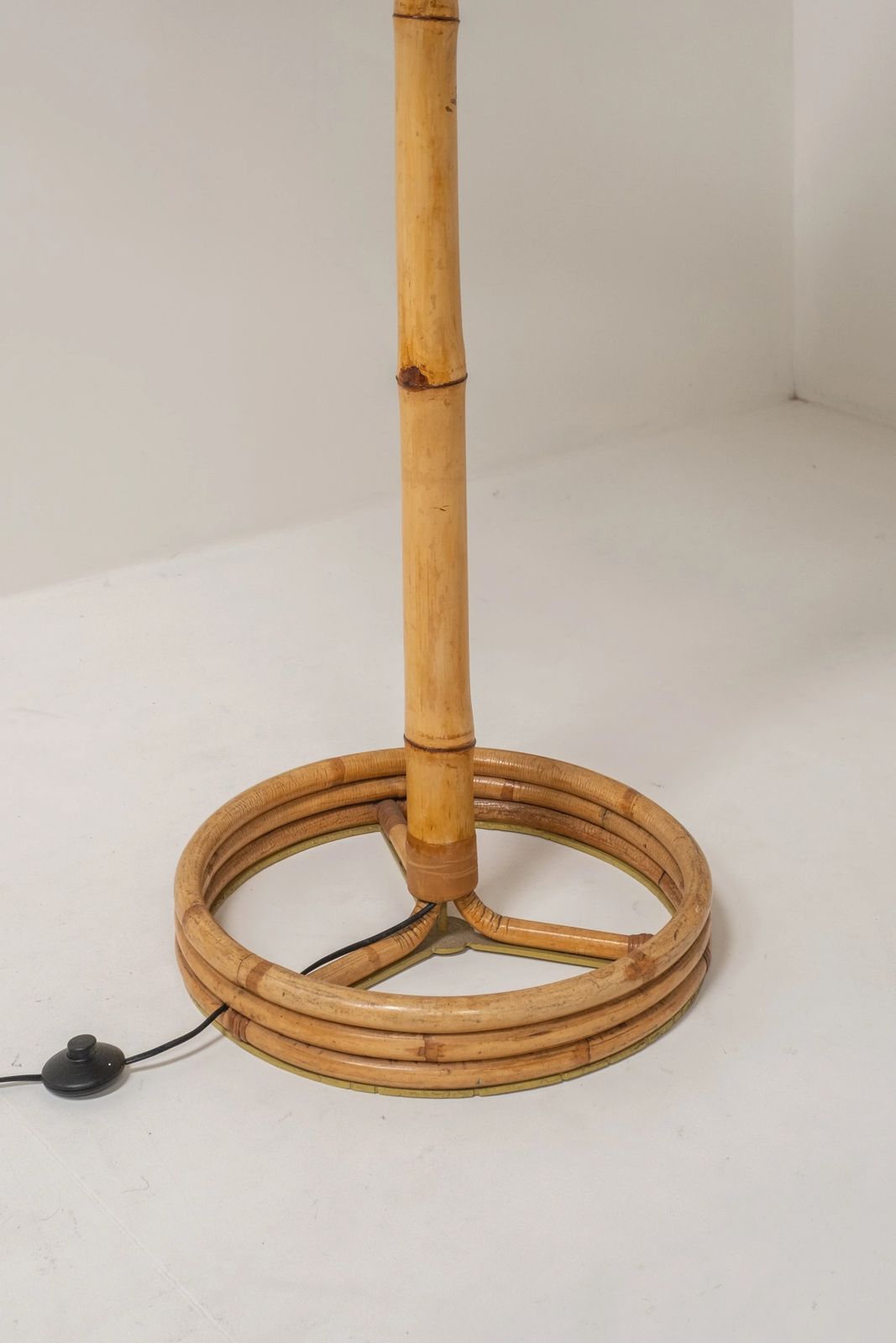 Xxl Bamboo Floor Lamp With Suzani Shade, One Of A Kind, 1970s photo 2620.0