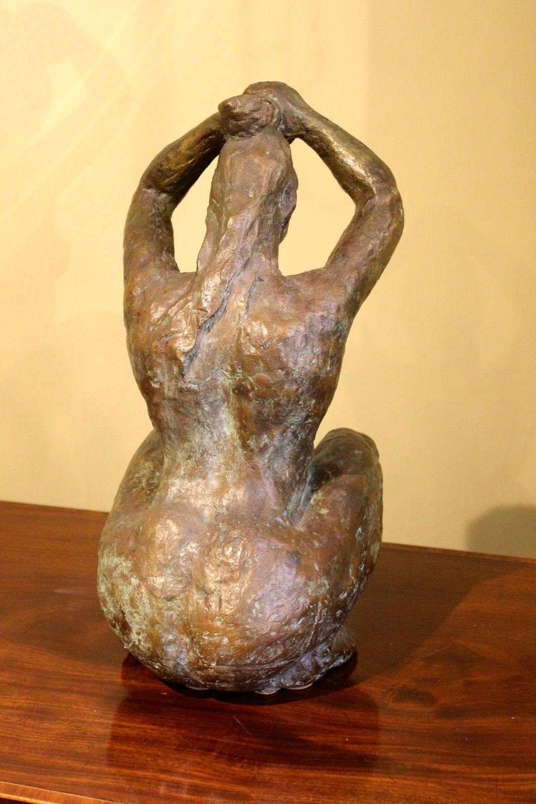 20thc. Bronze Of A Woman Bathing photo Art