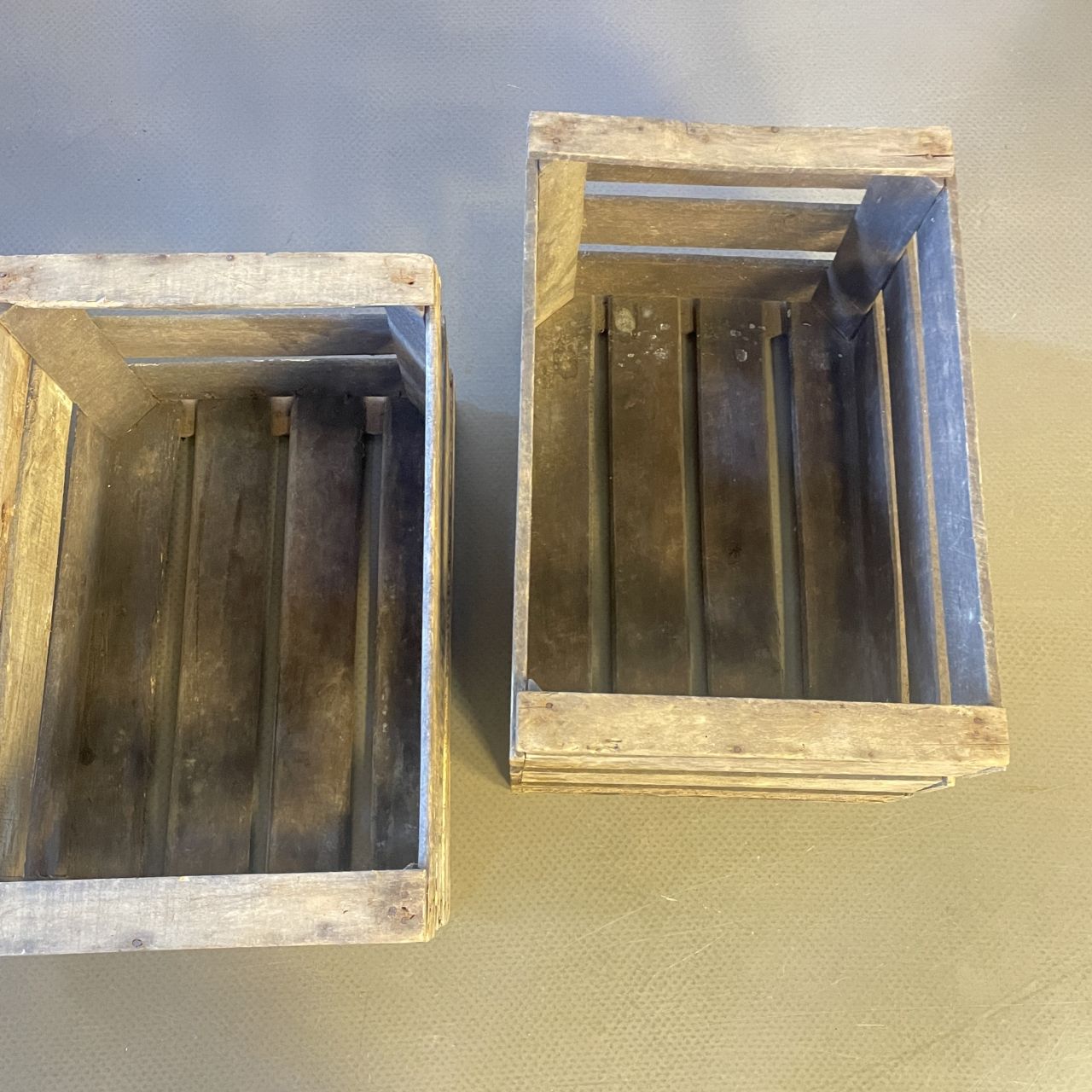 Set Of 3 French Wooden Bushel Boxes photo buy