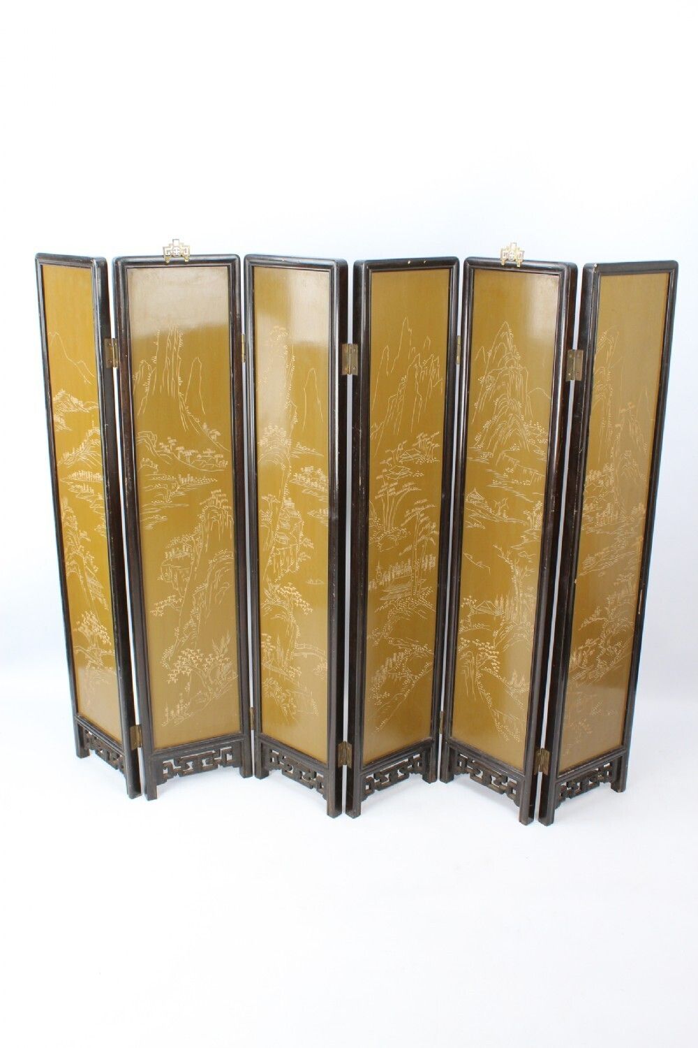 Antique Chinese Folding Fire Screen photo for sale
