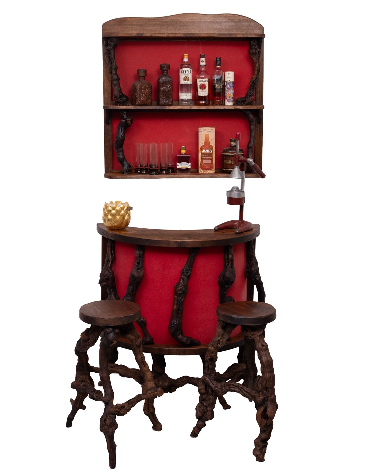 photo furniture Droogbar, Franse Wijnstokken, Jaren 1960, Set Van 4