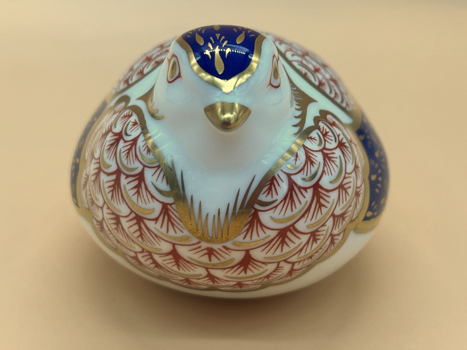 Royal Crown Derby Porcelain Imari Quail Bird Paperweight. photo for sale