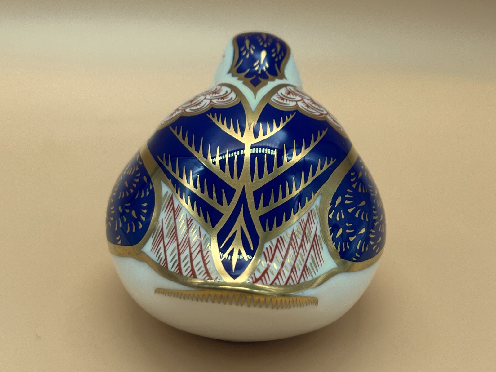 Royal Crown Derby Porcelain Imari Quail Bird Paperweight. photo 50.0