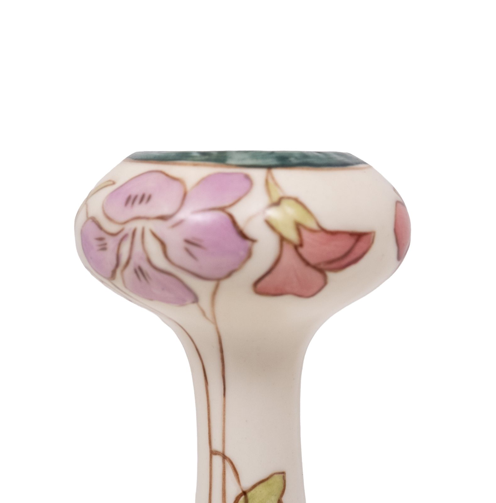 photo for sale Art Nouveau Vazen Van Royal Dux, Pastelkleurig Bloemendecor, Jaren 1930, Paar