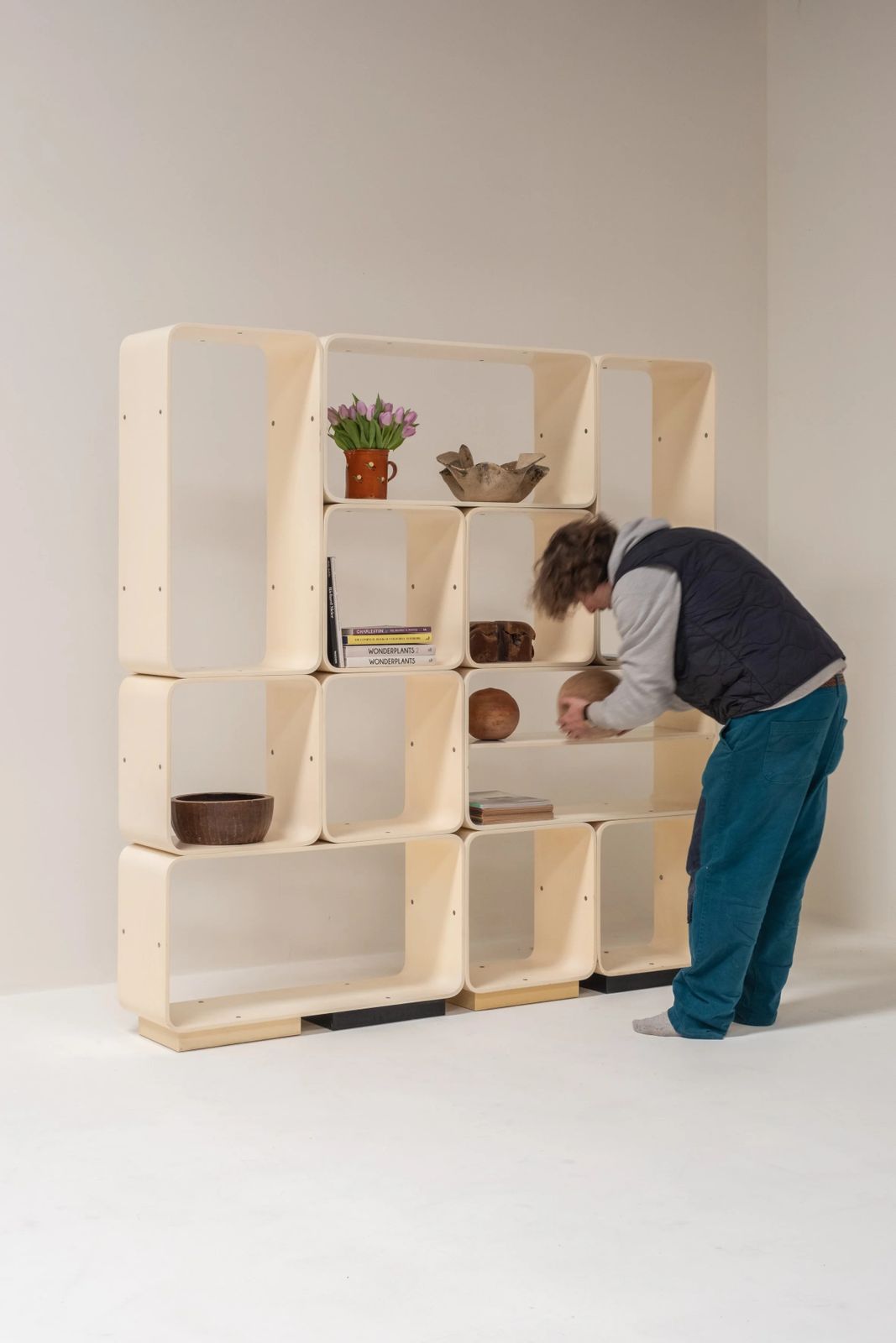 Modular Bookcase / Room Divider By Carlo De Carli For Fiarm, Italy, 1970s photo for sale