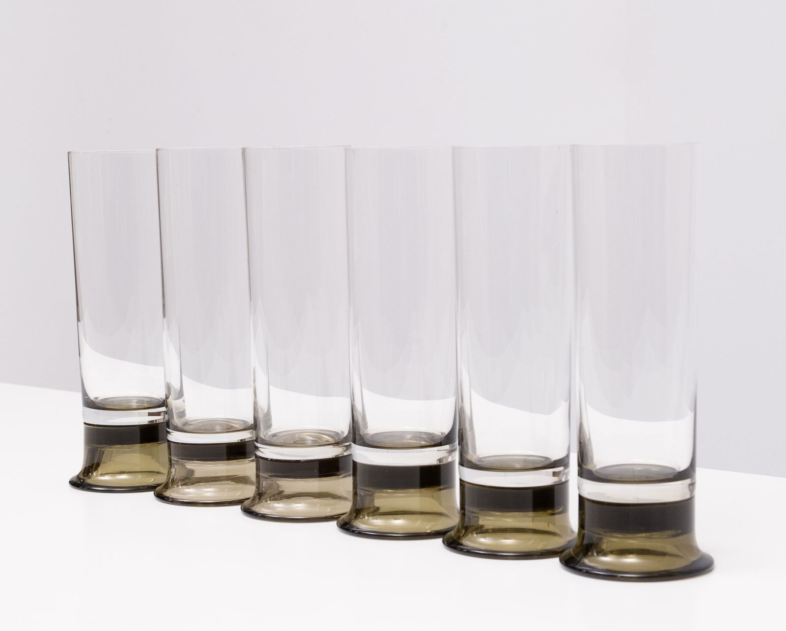 Set Van Zes Rookglazen Bierglazen Van Rosenthal, Jaren 1970 photo 350.0