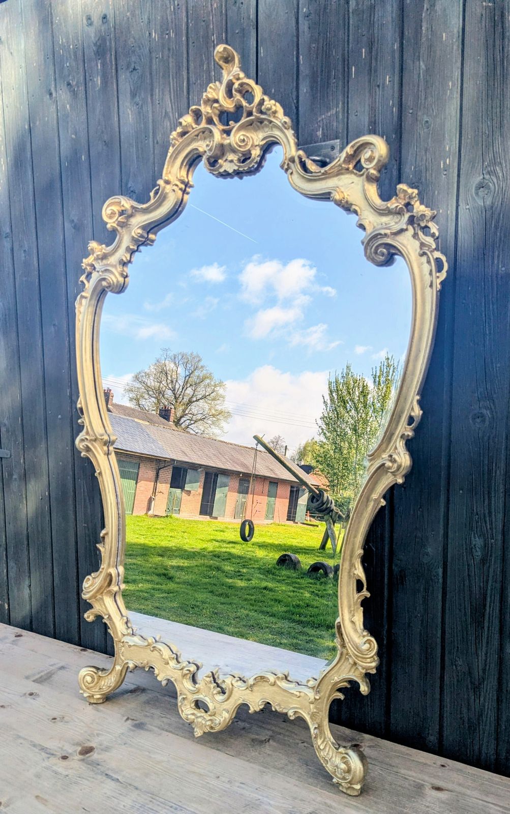 Classic Early 20th Century Italian Carved & Gilt Mirror ,Delivery Available 0160. photo Home Decor