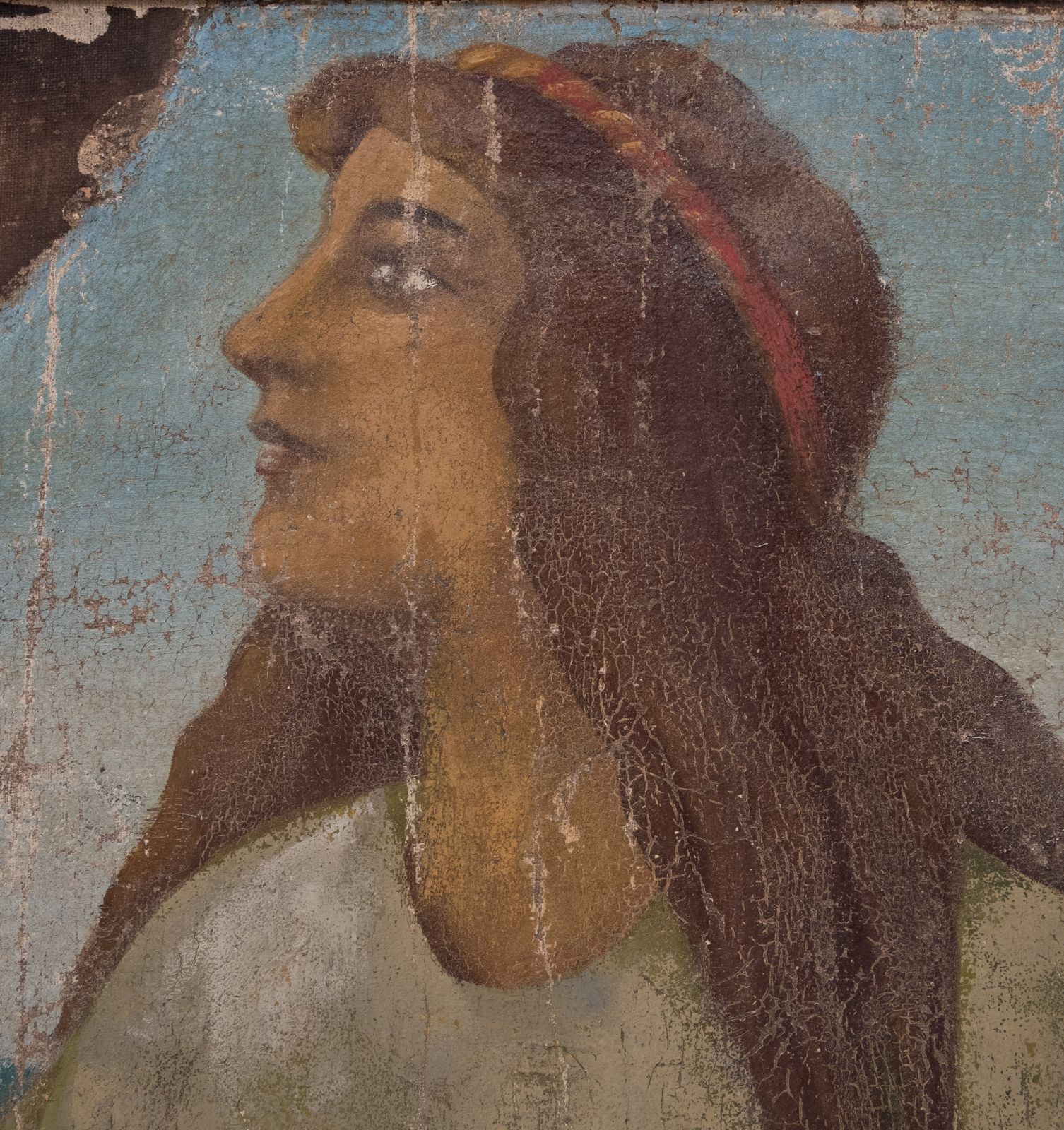 Naive Decorative Antiques Paintings ''Two Lovers'' Italy photo Art
