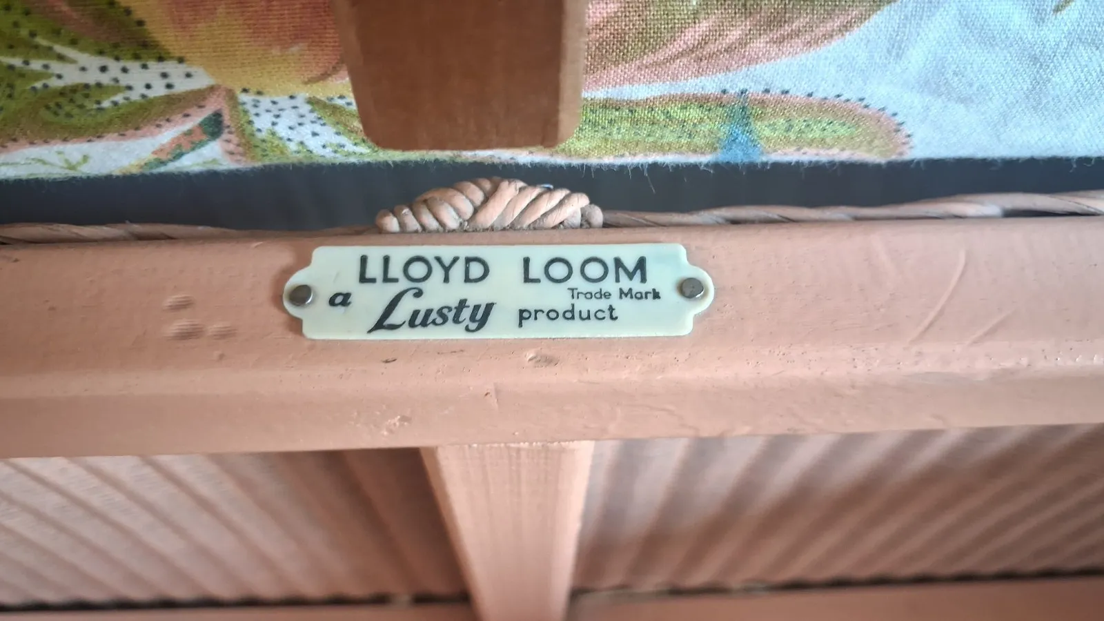photo furniture Delightful Original Lloyd Loom 1960's  Mid Century Blanket Box /Ottoman