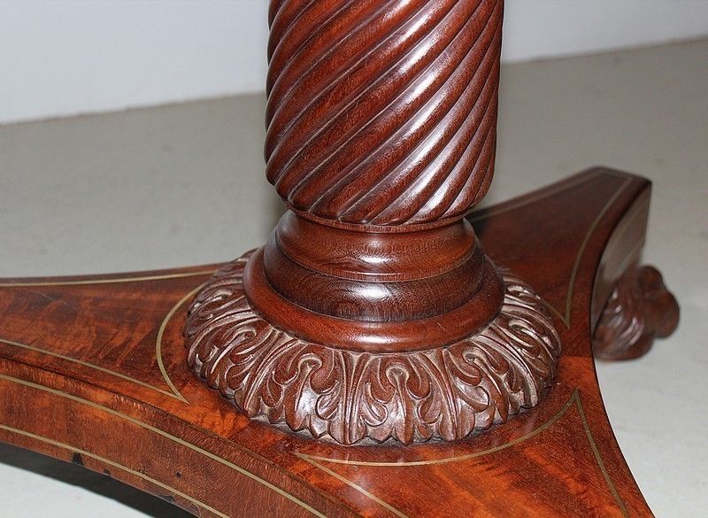Restoration Pedestal Mahogany 19th photo vintage