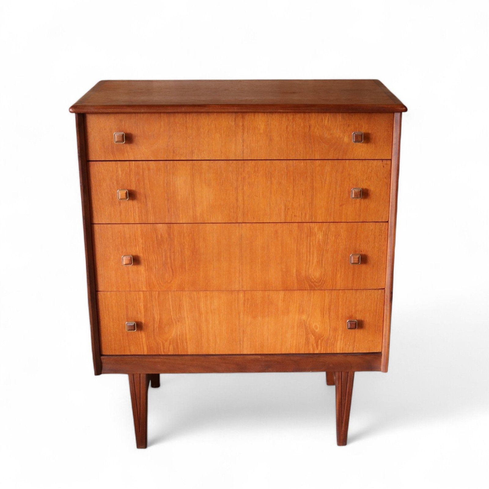 Mid Century Homeworthy Teak Chest Of Drawers 4 Drawer 1960s photo furniture