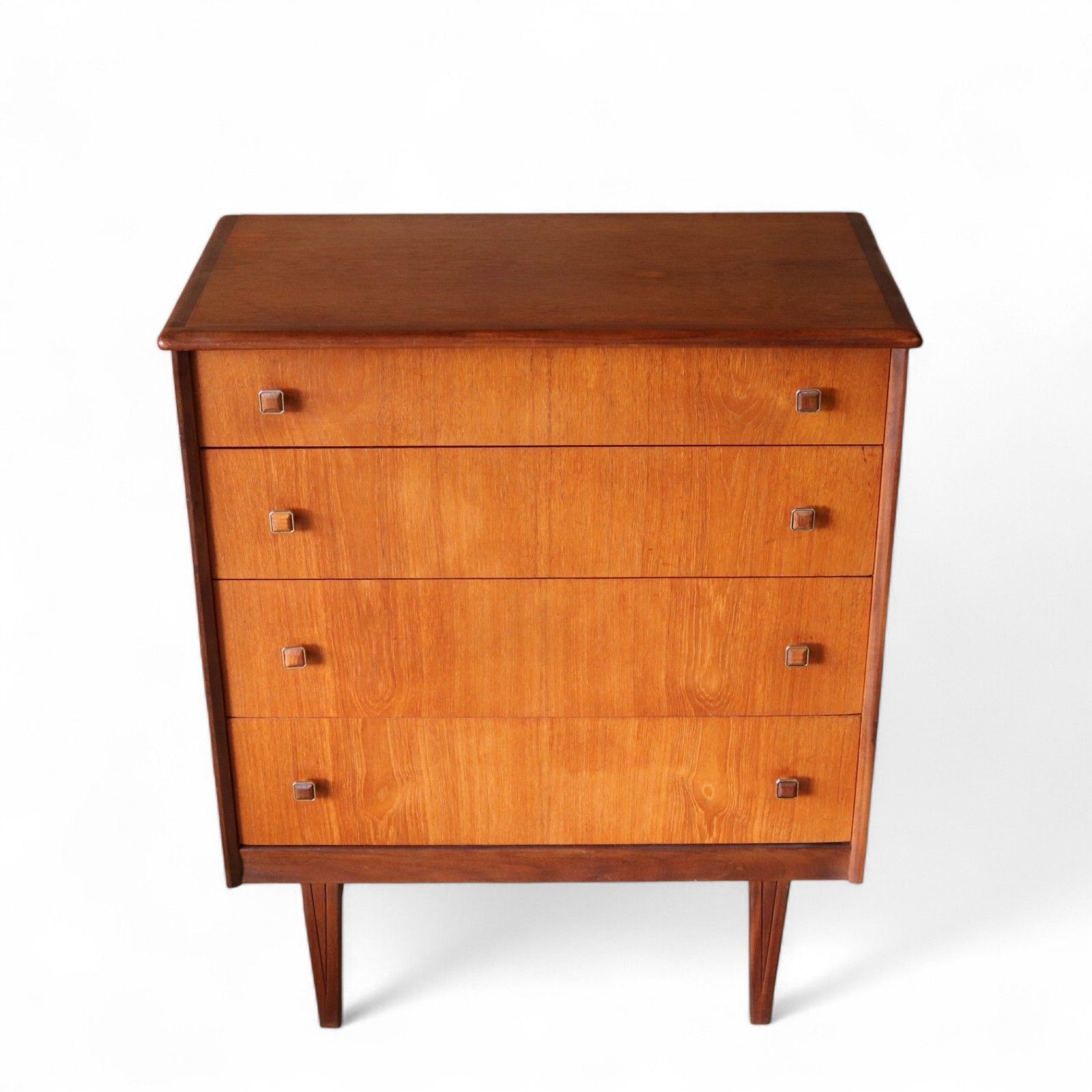 photo buy Mid Century Homeworthy Teak Chest Of Drawers 4 Drawer 1960s