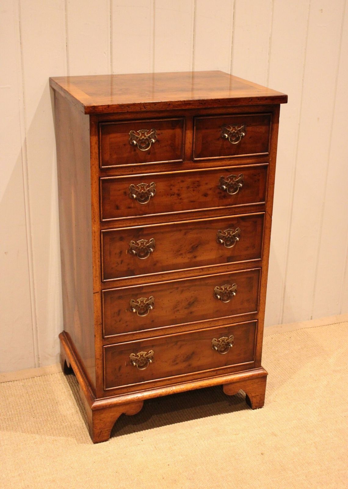 Slim Burr Yew Chest Of Drawers photo furniture