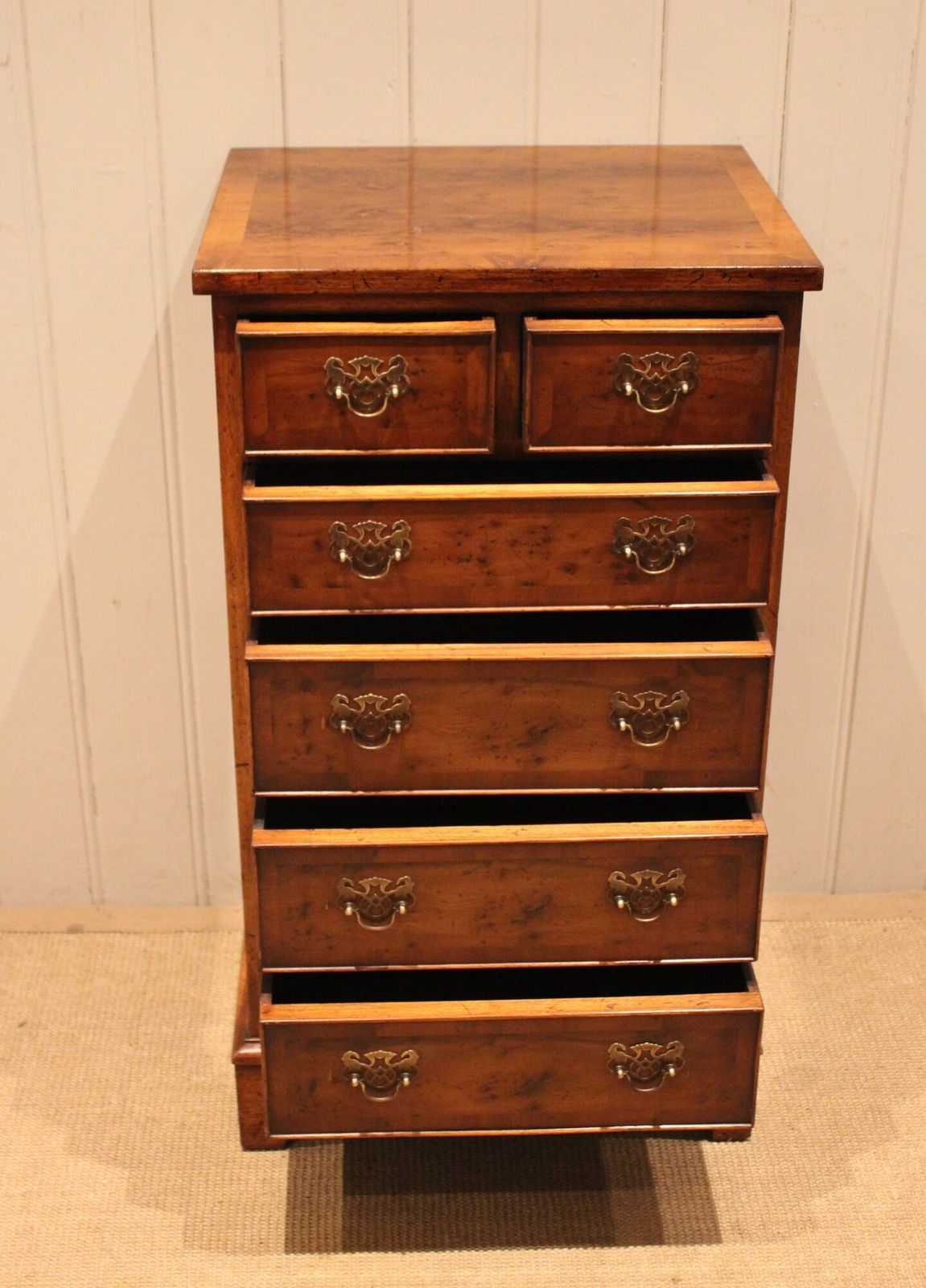 Slim Burr Yew Chest Of Drawers photo Furniture