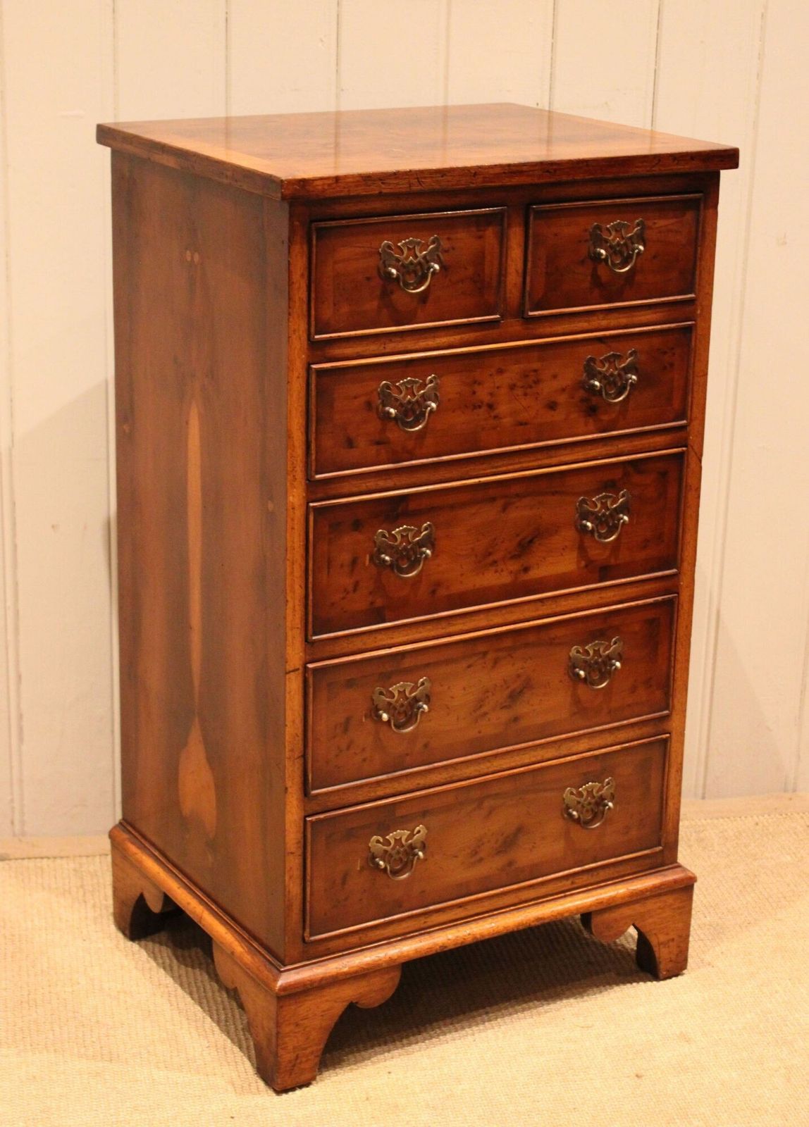 Slim Burr Yew Chest Of Drawers photo 395.0
