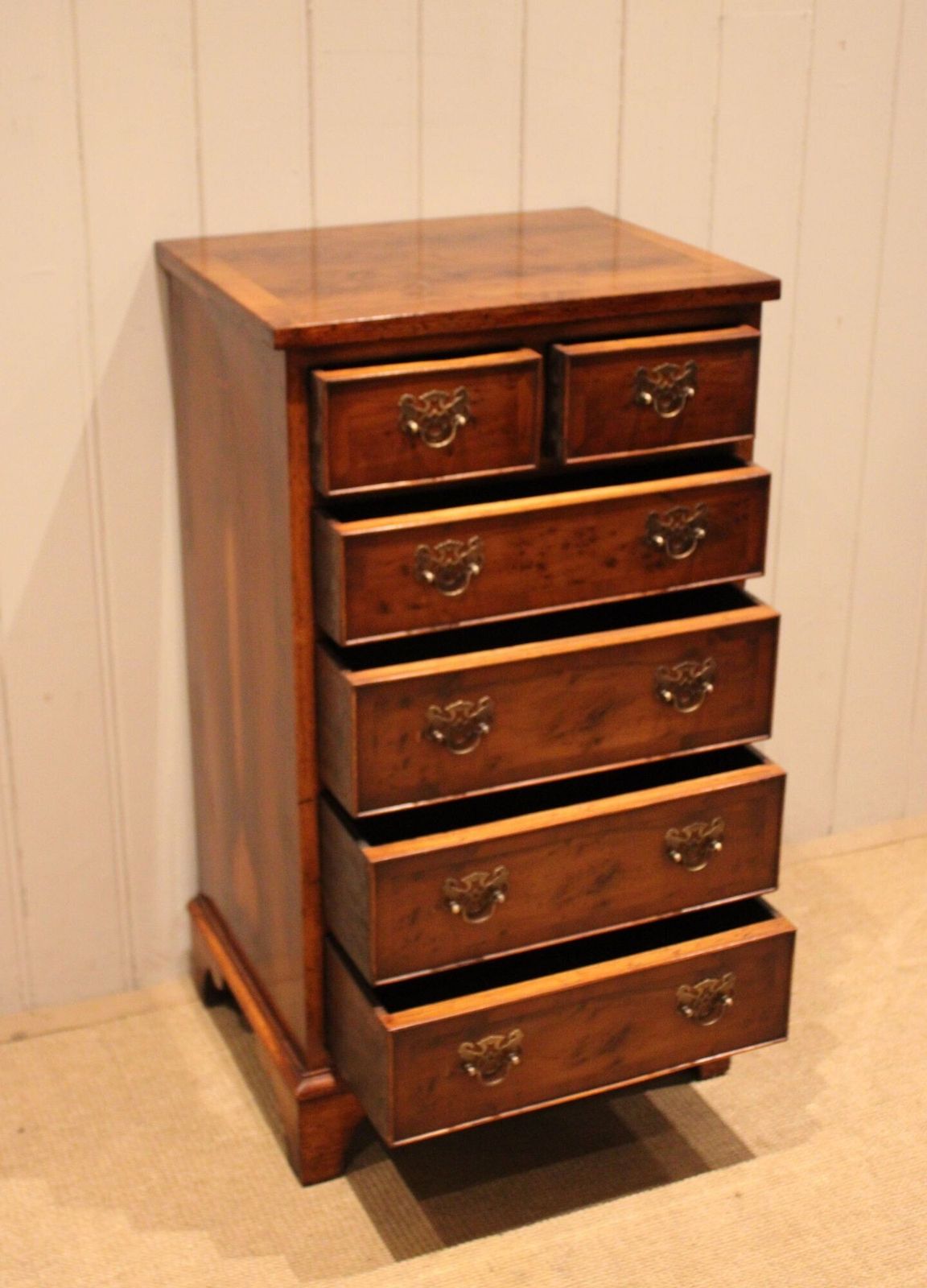 photo for sale Slim Burr Yew Chest Of Drawers