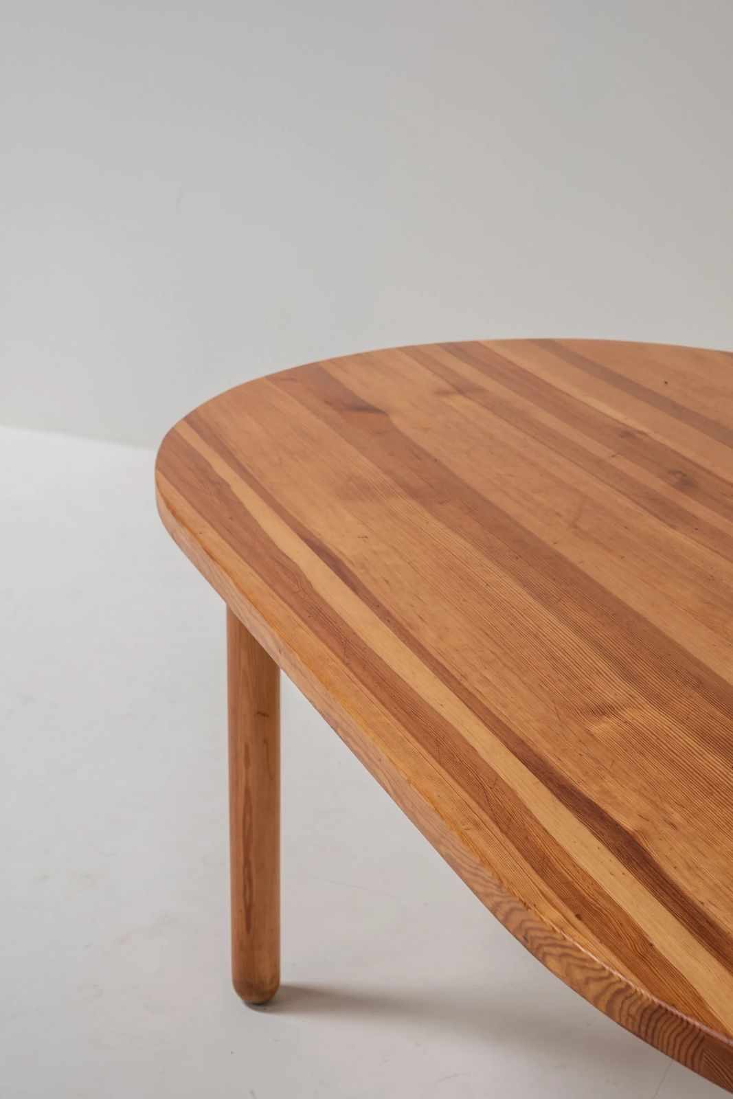 Oval Table Made Out Of Pine Wood, France 1980 photo 1310.0