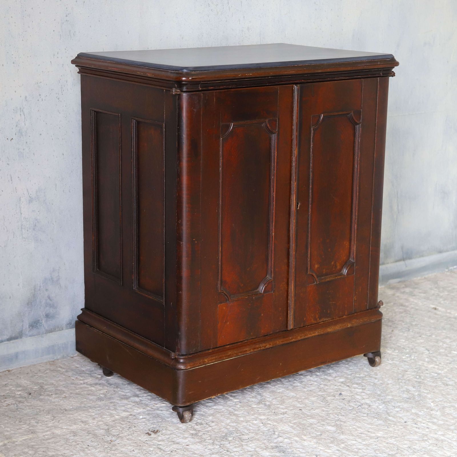 English Works Office Cupboard C.1880 With Drawers, Cupboard Storage & Hidden Rear Door photo furniture