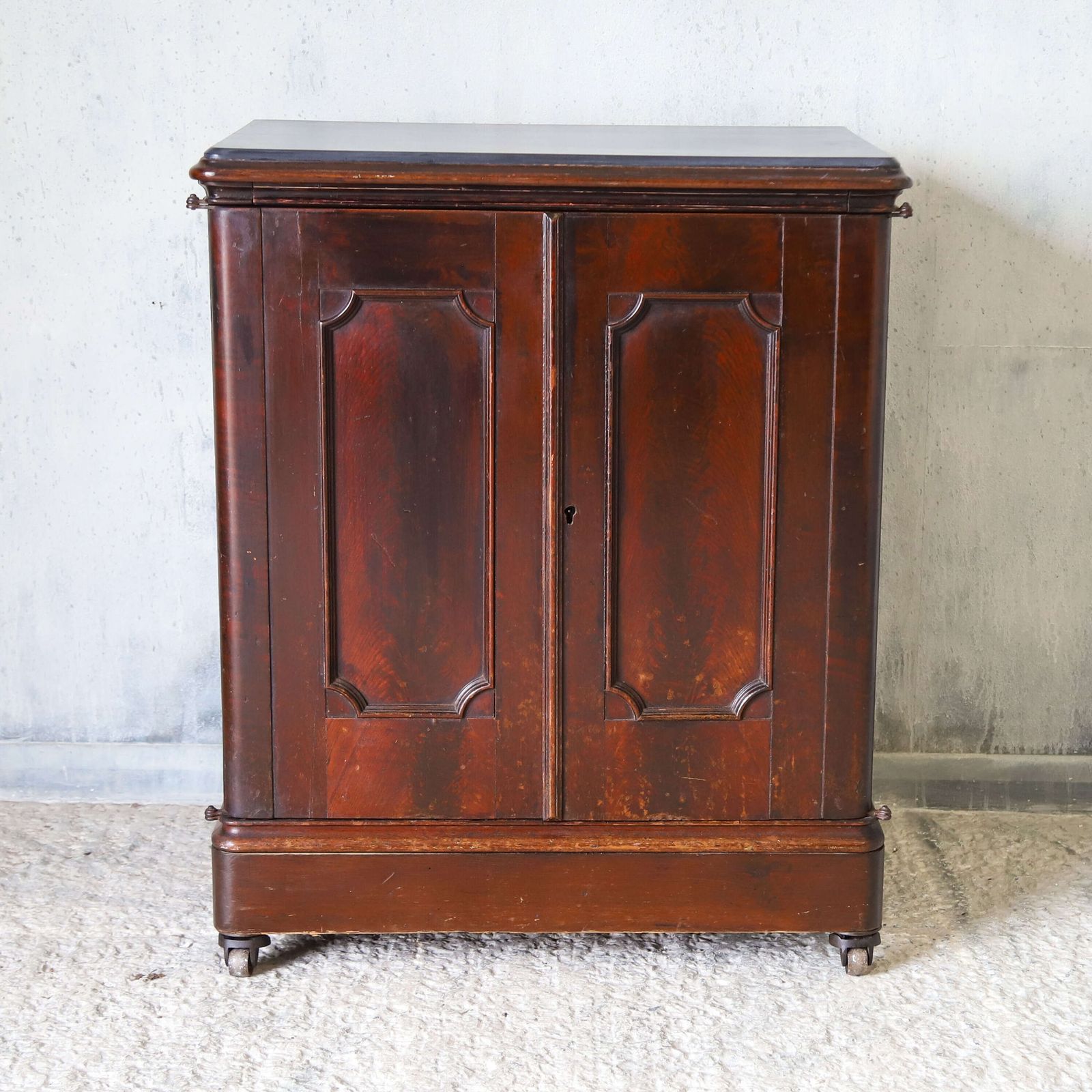 photo furniture English Works Office Cupboard C.1880 With Drawers, Cupboard Storage & Hidden Rear Door