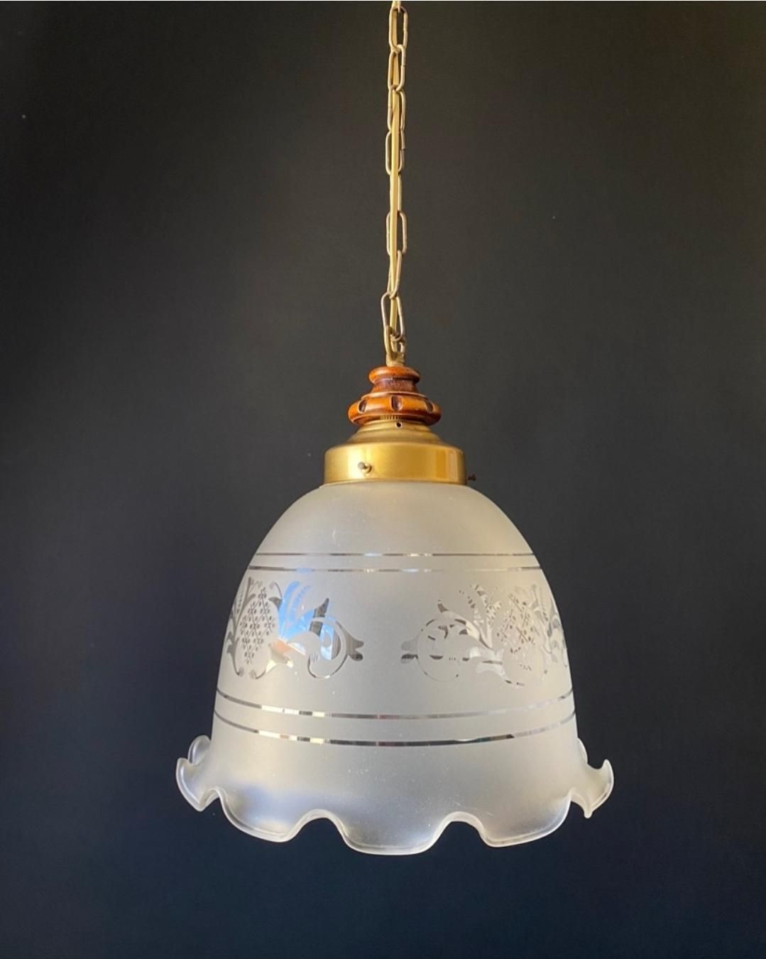 Duty Free For USA. Vintage Glass Chandelier From Italy photo furniture