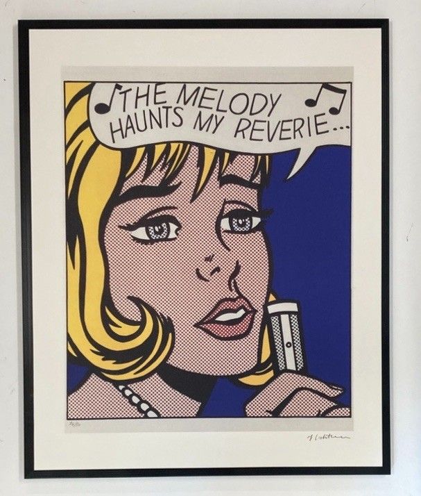 Roy Lichtenstein Lithograph 40 By 50 Cm With Coa. Sold Framed