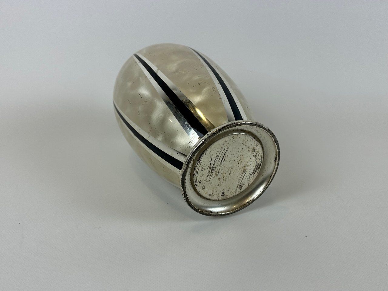Art Deco Silver Plated Ikora Vase From Wmf, 1950s photo vinterior