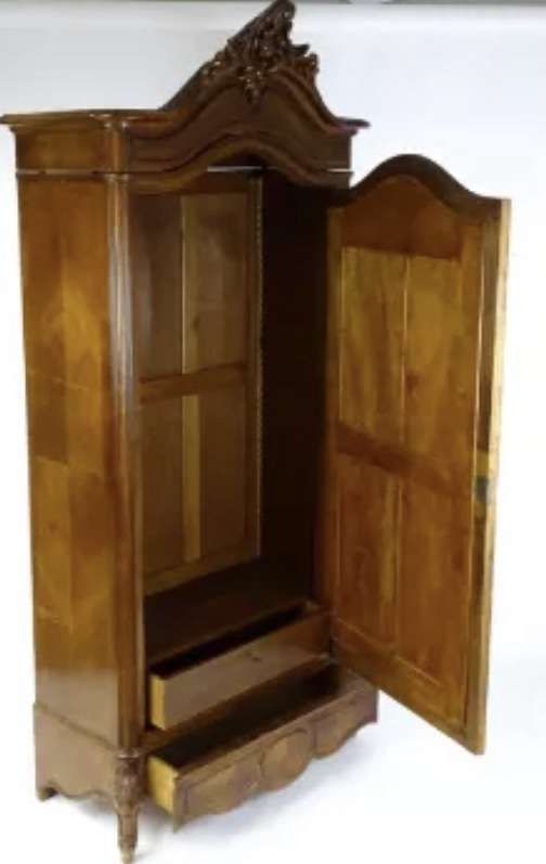 Beautiful French Mirror Carved Amoire Wardrobe photo furniture